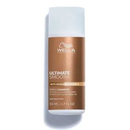 Sampon hidratant pentru par uscat si lipsit de stralucire cu Squalane & Omega 9 Ultimate Smooth, 50ml, Wella Professionals