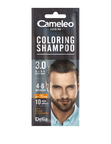 Sampon nuantator Camelo Men Dark Brown 3.0, 15ml, Delia Cosmetics