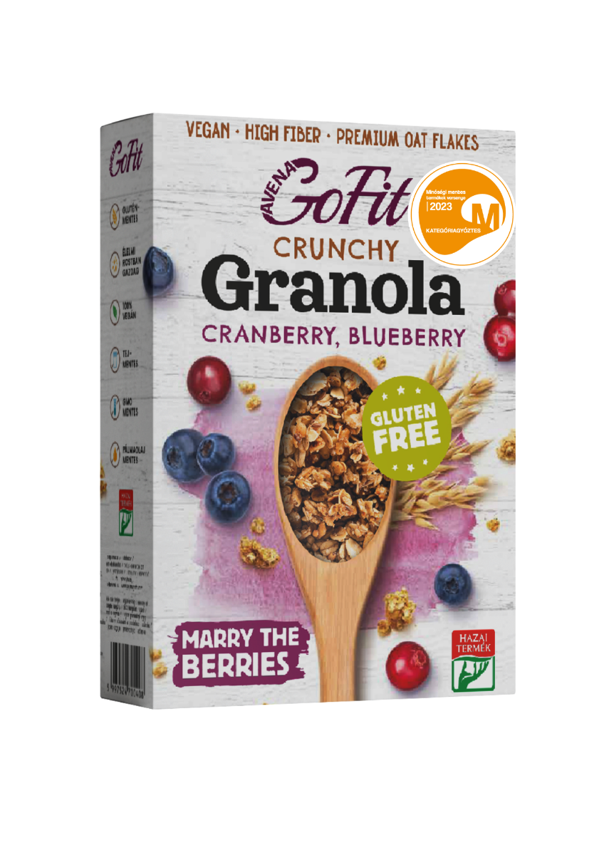 Granola cu afine si merisoare fara gluten, 250g, Avena GoFit