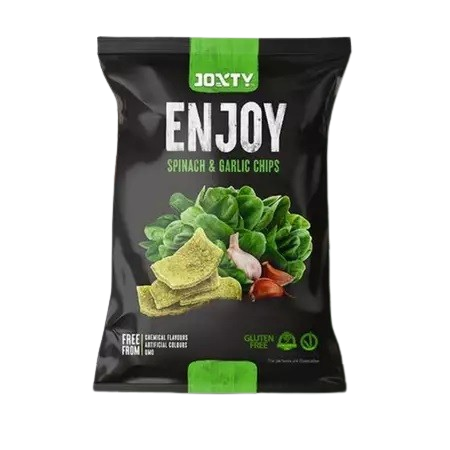 Chipsuri cu spanac si usturoi, 40g, Enjoy