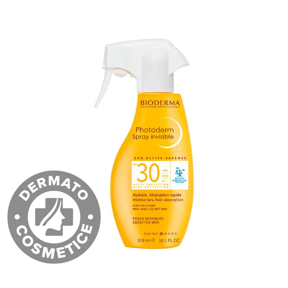 Spray invizibil pentru protectie solara SPF30 Photoderm, 300ml, Bioderma