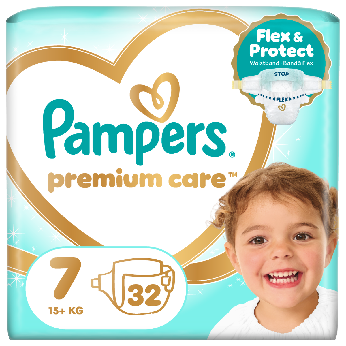 Scutece Pampers Premium Care marimea 7 15kg+, 32 bucati, Pampers