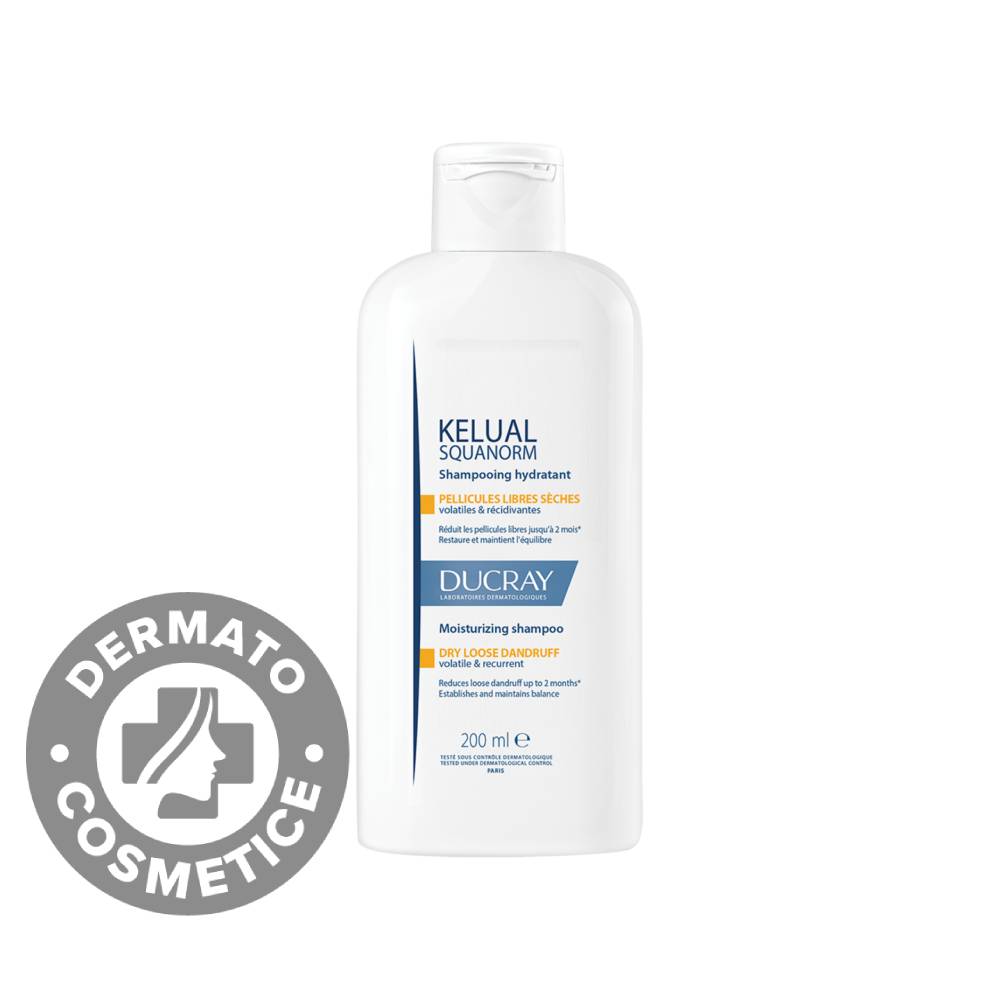Sampon tratament anti-matreata uscata Kelual Squanorm, 200ml, Ducray
