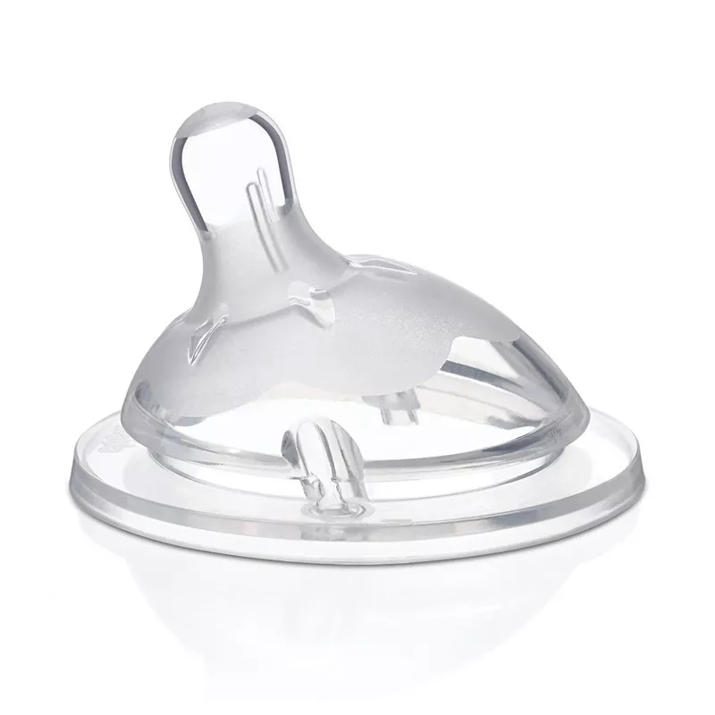 Tetina din silicon cu flux mediu Natural Feeling 2luni+, 1 bucata, Chicco