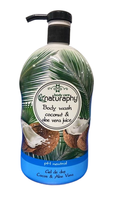 Gel de dus cu cocos si aloe vera, 1l, Naturaphy