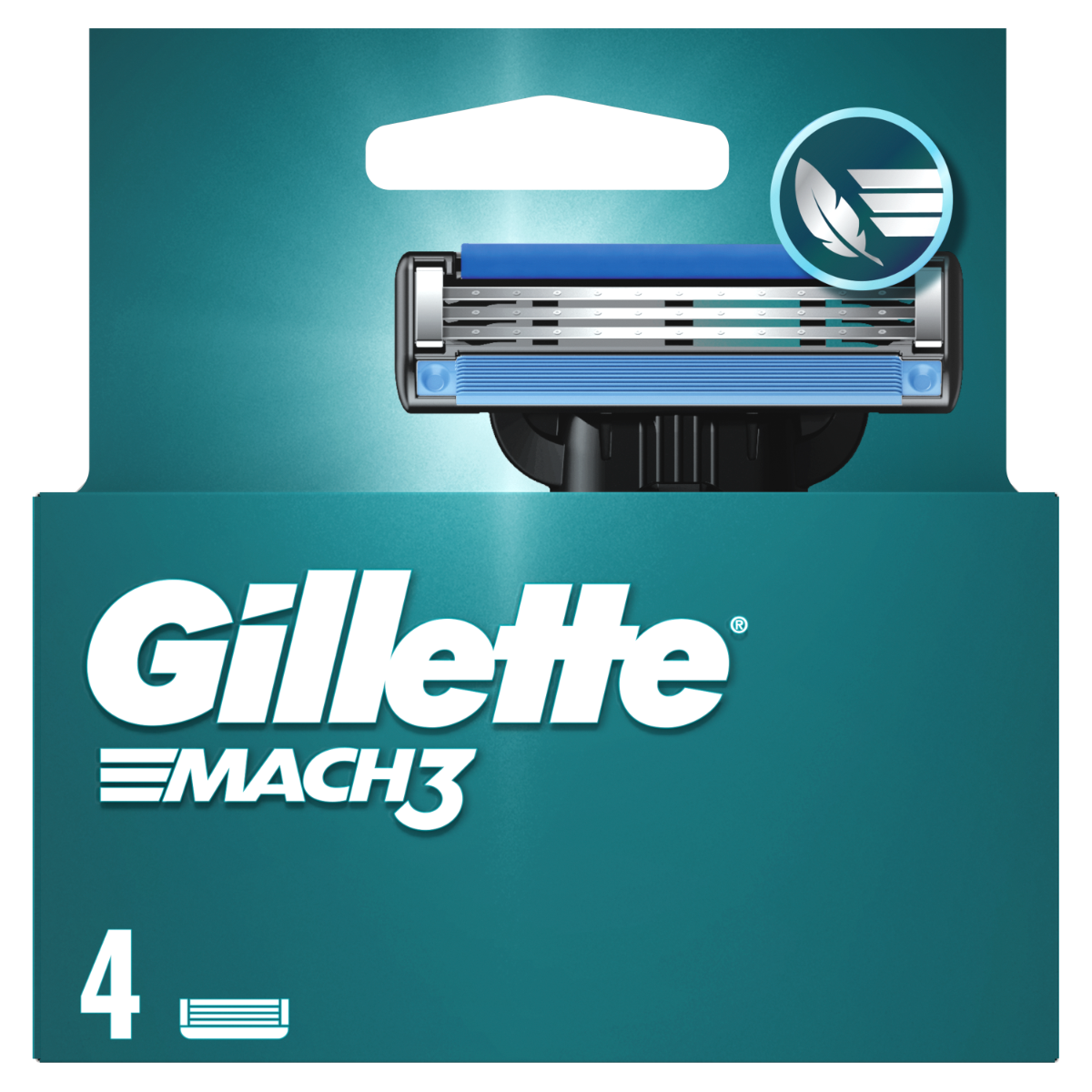 Set rezerve aparat de ras Mach 3, 4 bucati, Gillette