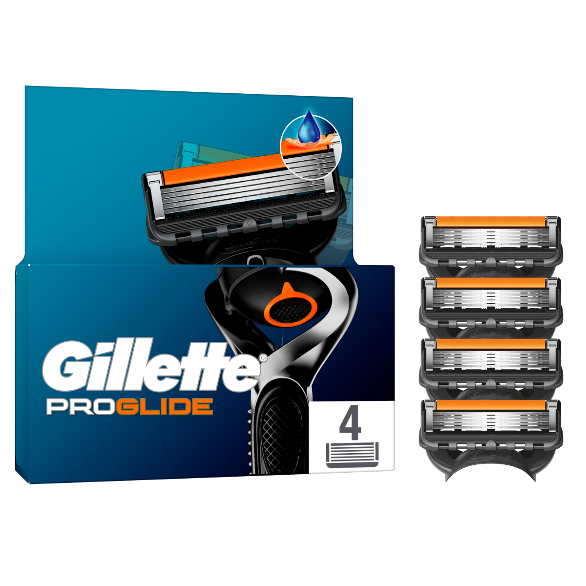 Set rezerve aparat de ras Proglide, 4 bucati, Gillette