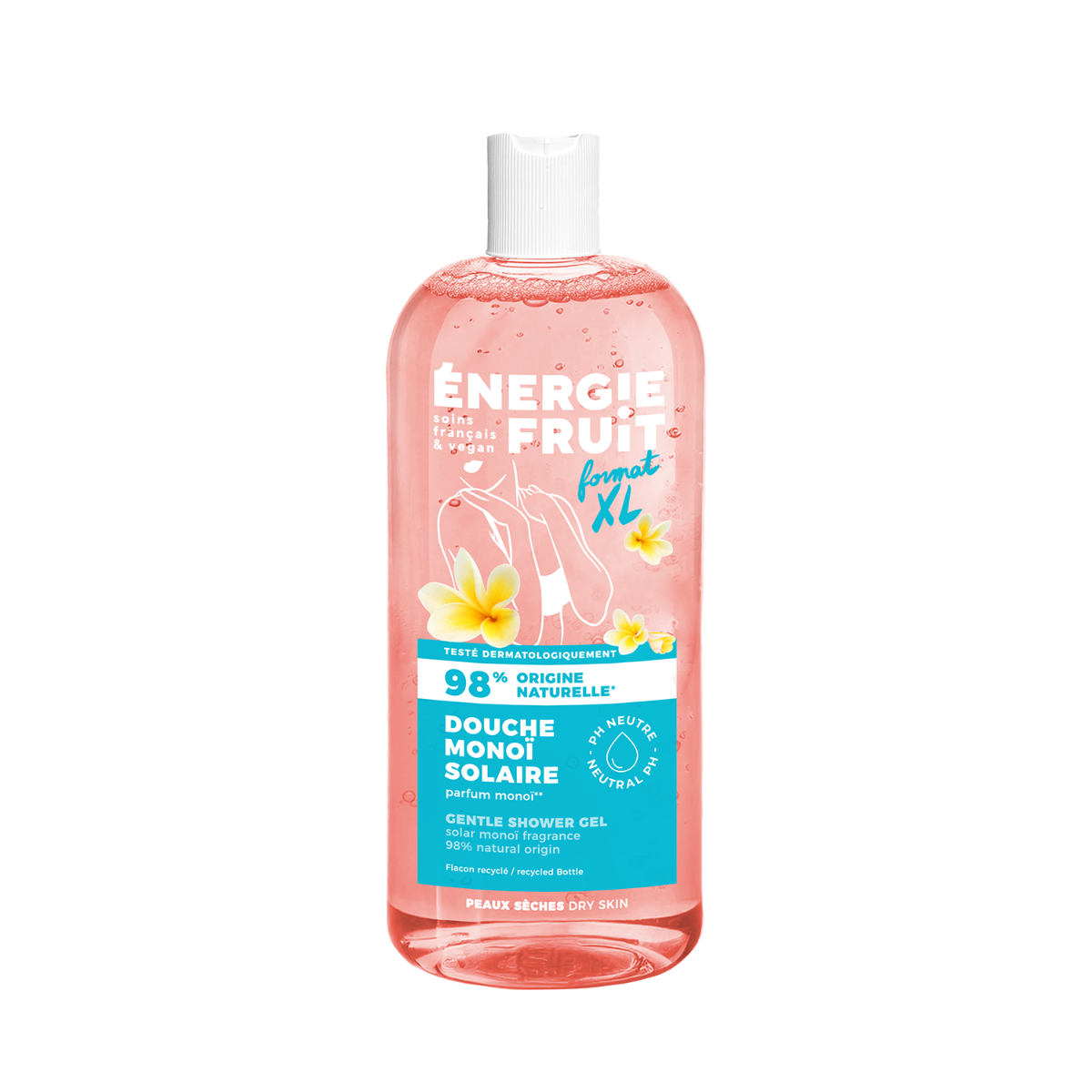 Gel de dus hidratant pentru piele uscata cu Ulei de Monoi, 500ml, Energie Fruit