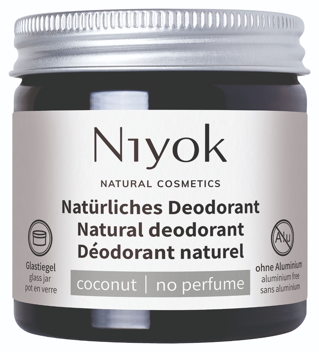 Deodorant crema 100% natural fara parfum, 40ml, Niyok