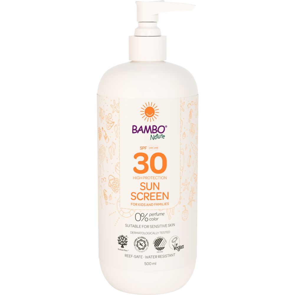 Crema cu protectie solara pentru copii SPF 30, 500ml, Bambo Nature