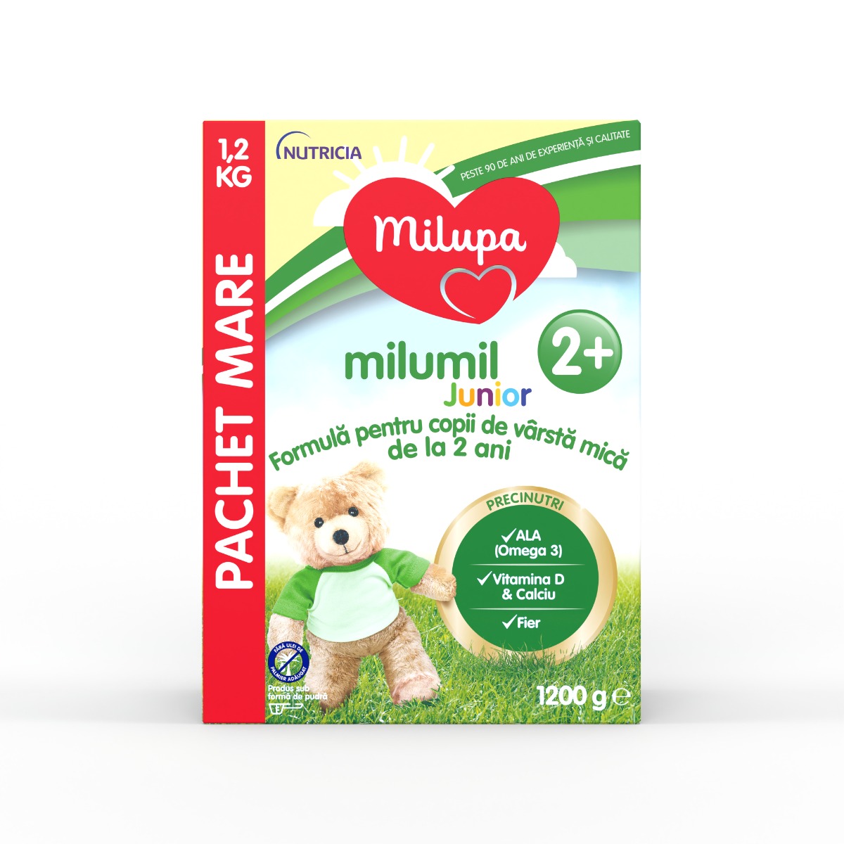 Formula de lapte de crestere Milumil Junior pentru +2 ani, 1200g, Milupa