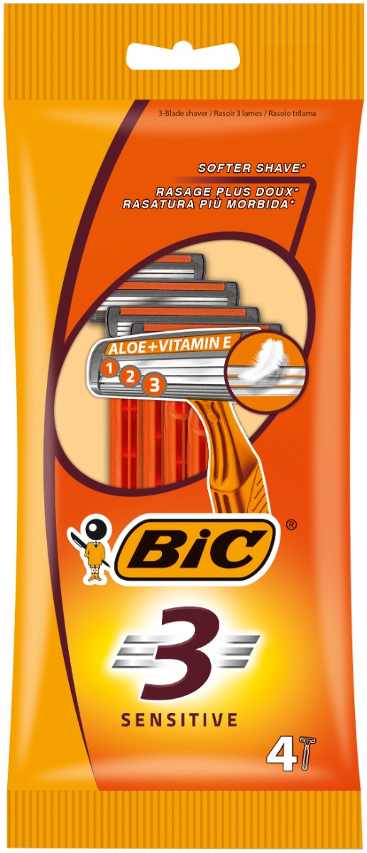 Pachet Aparat de ras Sensitive P4, 4 bucati, BIC