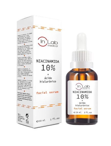 Ser pentru fata concentrat cu 10% niacinamida si acid hialuronic, 30ml, InLab Medical