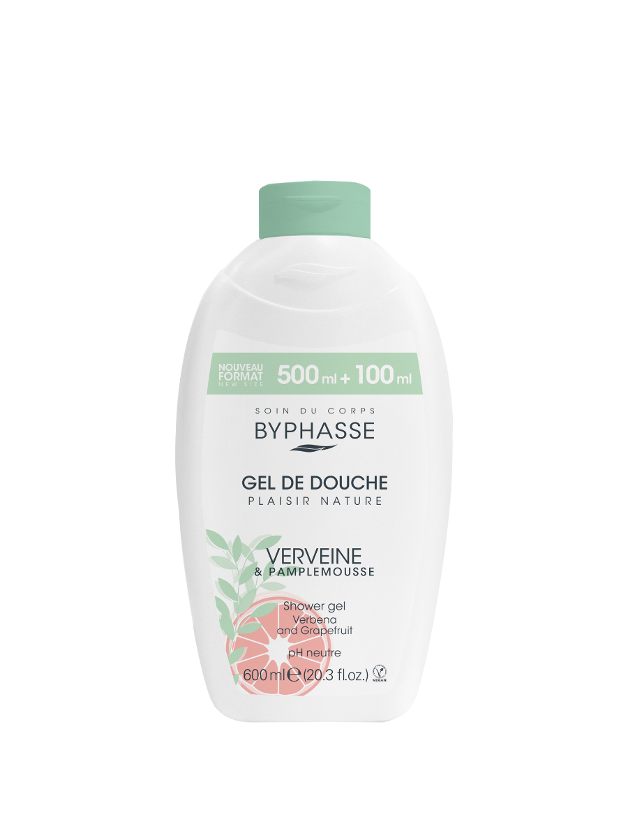 Gel de dus cu verbina si grapefruit Plaisir Nature, 600ml, Byphasse