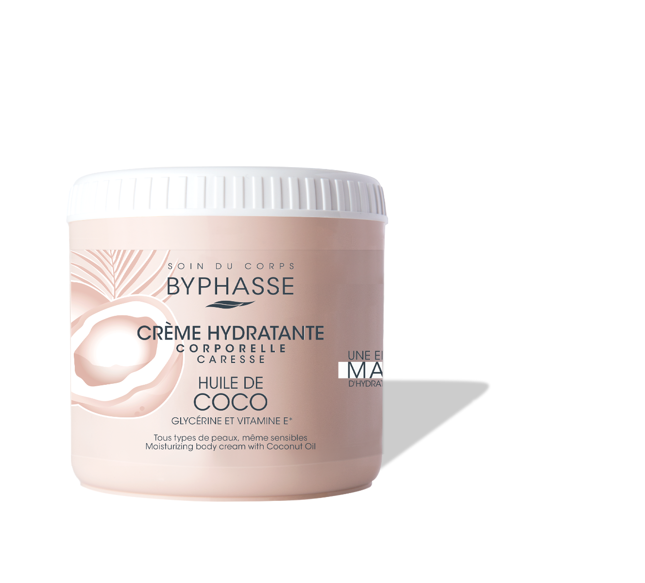 Crema de corp hidratanta cu ulei de cocos, 500ml, Byphasse
