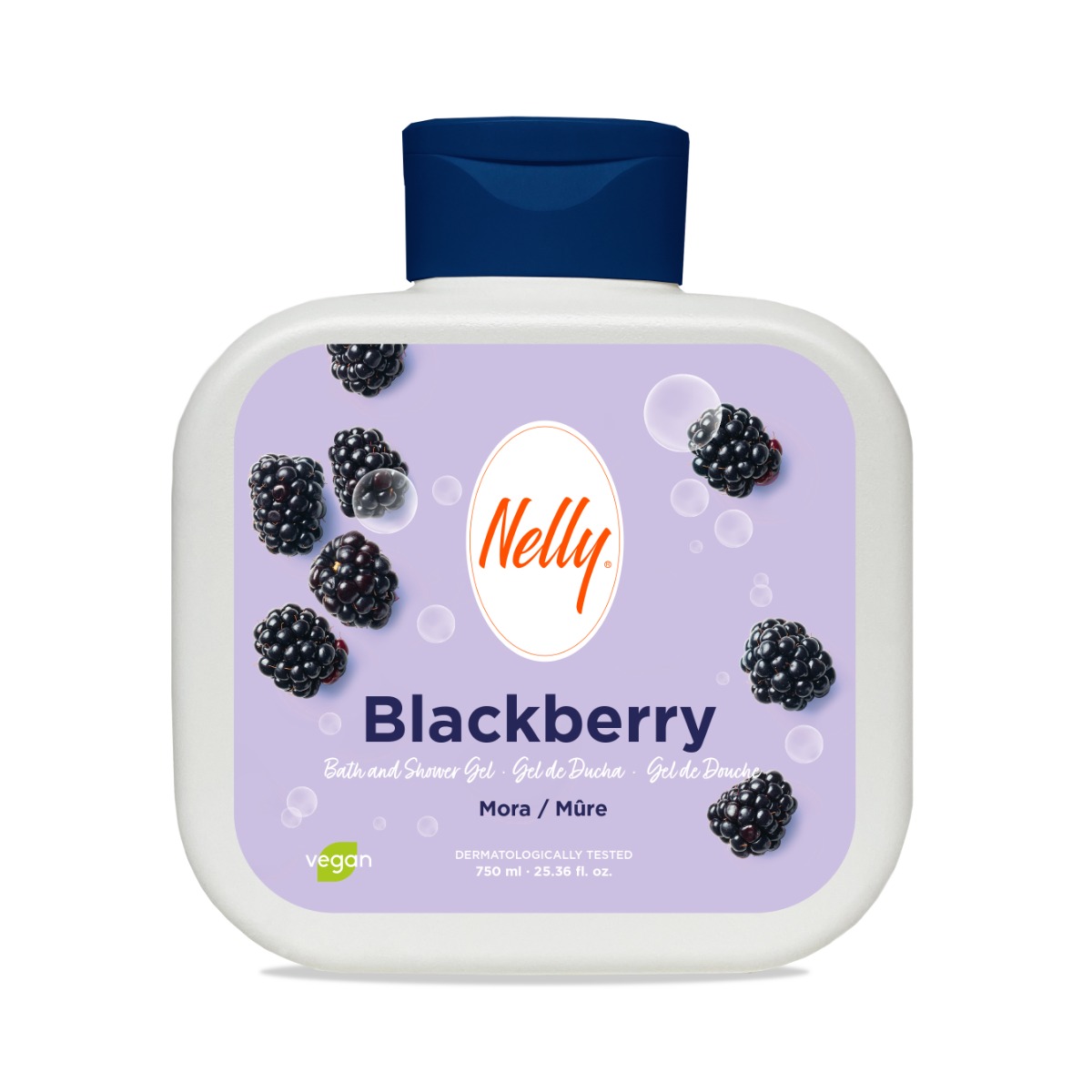Gel de dus cu aroma de mure, 750ml, Nelly
