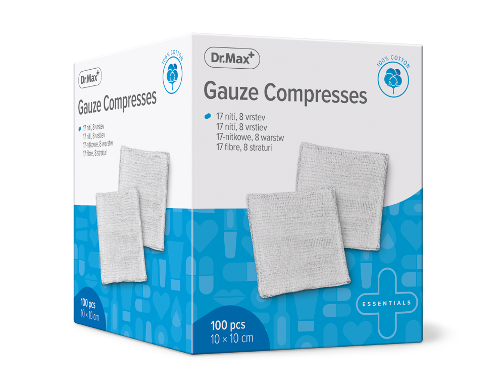 Dr. Max Comprese non-sterile 10x10cm, 100 bucati