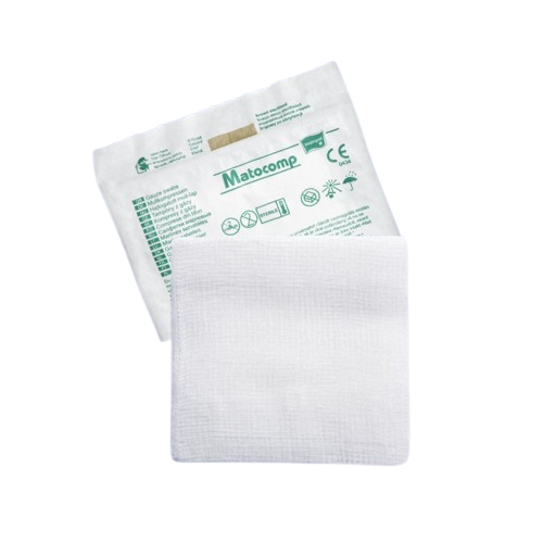 Comprese sterile tifon blister 8 straturi 17 fire 5x7.5cm, 3 bucati, Matopat