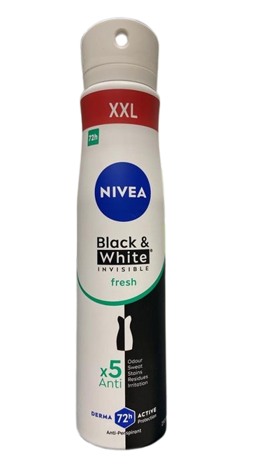 Deodorant spray Invisible Black & White Fresh, 250ml, Nivea