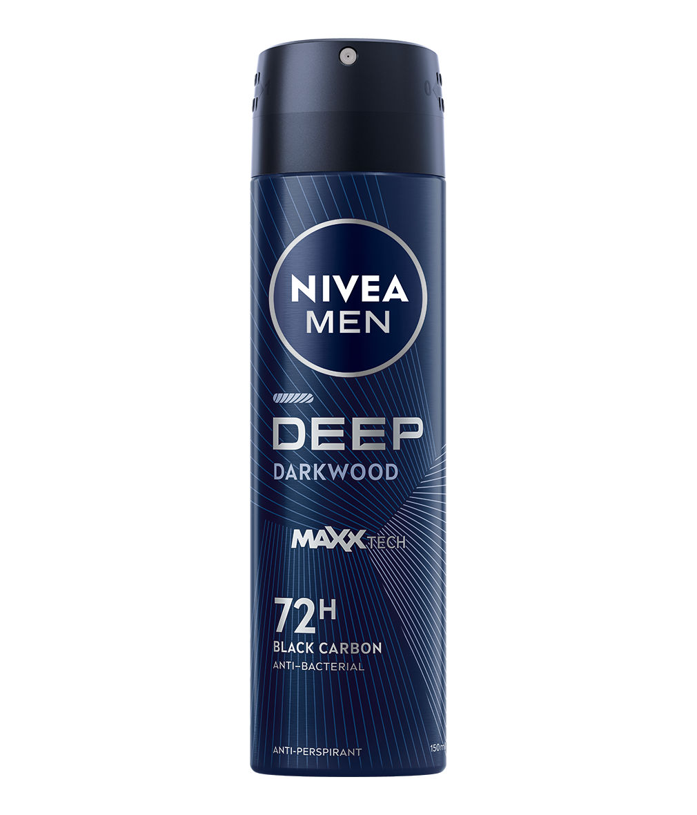 Deodorant spray pentru barbati Deep Darkwood Black Carbon, 150ml, Nivea