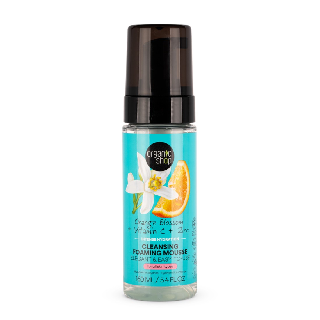Spuma de curatare hidratanta Orange Blossom, 160ml, Organic Shop