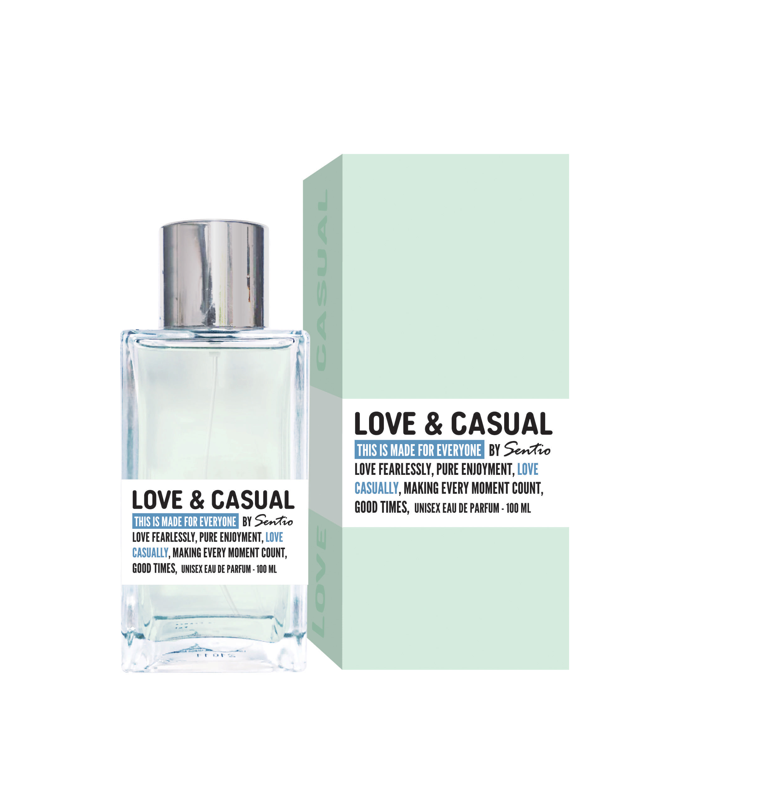 Apa de parfum unisex Love & Casual, 100ml, Sentio