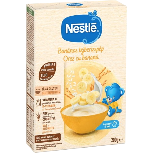 Cereale cu lapte si banana, 200g, de la 6 luni, Nestle