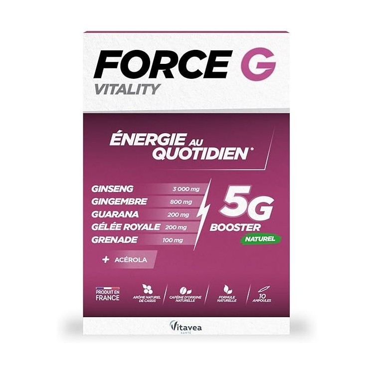 Force G Vitality, 10 fiole buvabile x 10ml, Vitavea