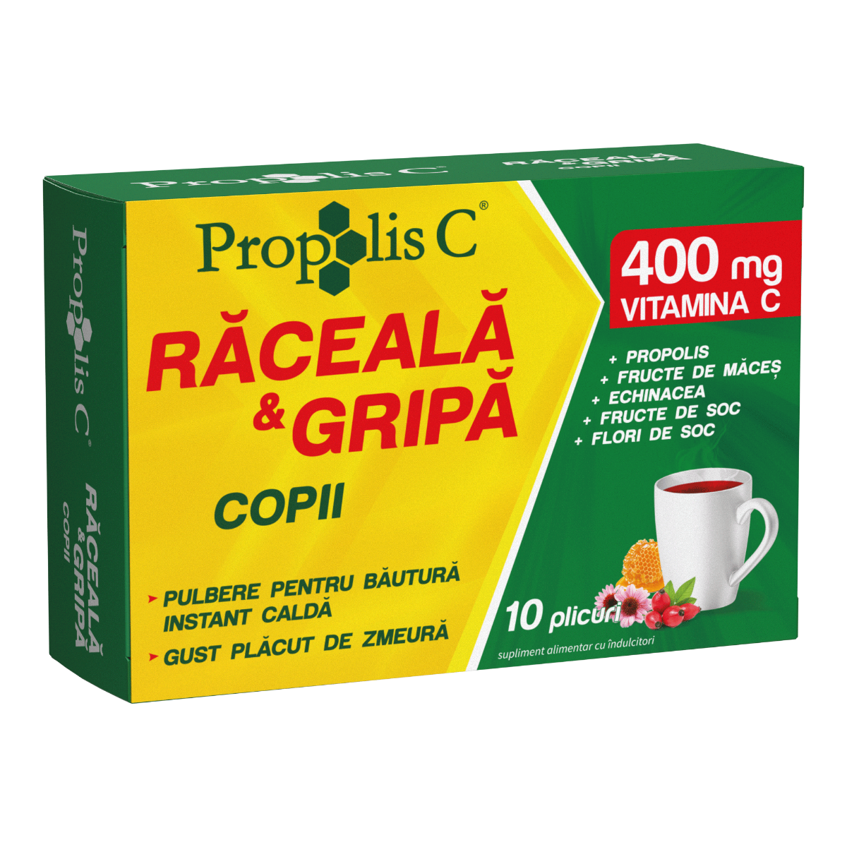 Propolis C raceala si gripa pentru copii, 10 plicuri, Fiterman