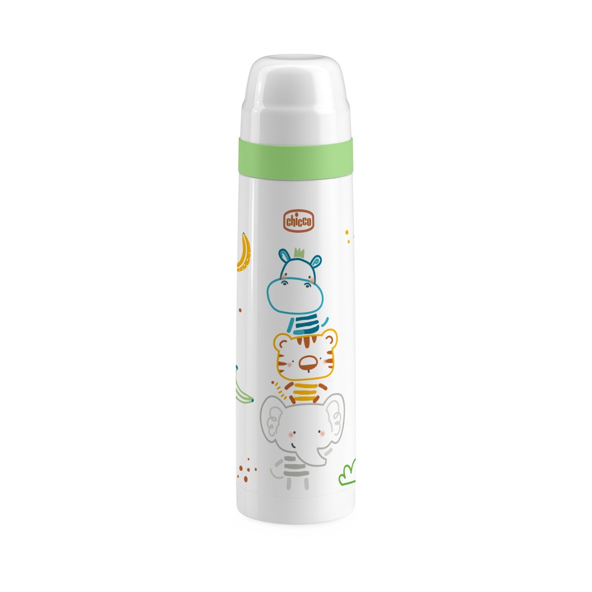 Termos pentru lichide Mami si Bebe 0 luni+ Alb/Verde, 500ml, Chicco