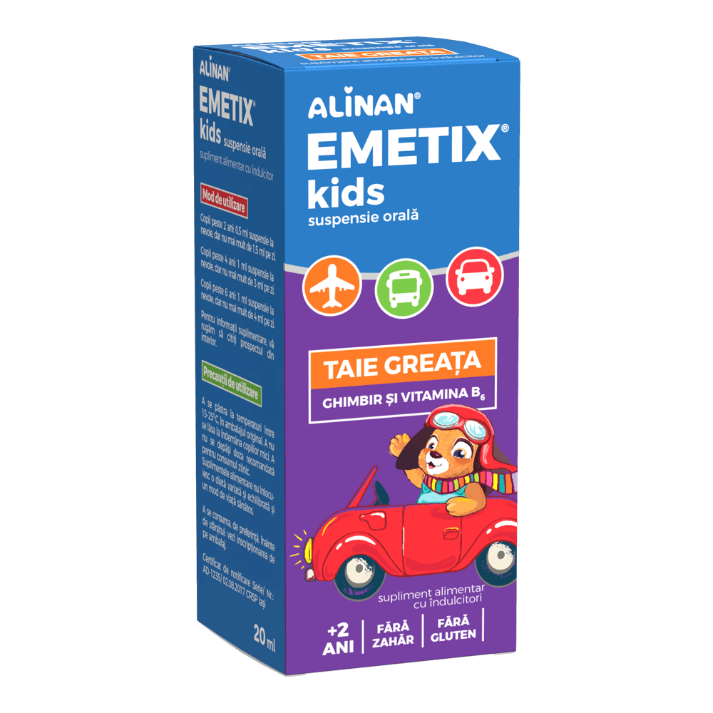 Alinan Emetix kids suspensie orala, 20ml, Fiterman