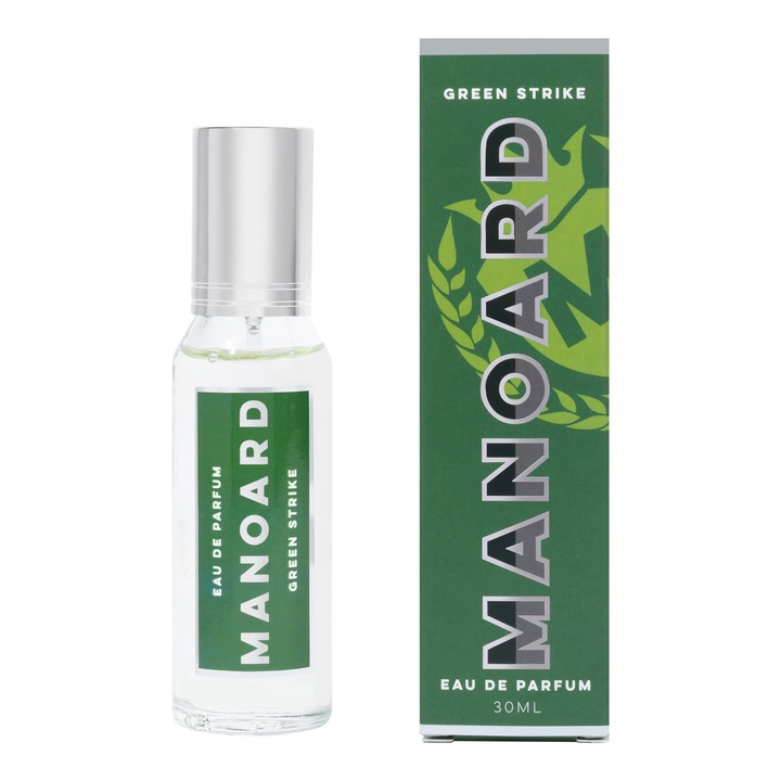 Apa de parfum pentru barbati Green Strike, 30ml, Manoard