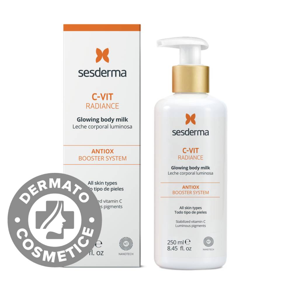 Lapte de corp cu particule stralucitoare C-Vit Radiance, 250ml, Sesderma