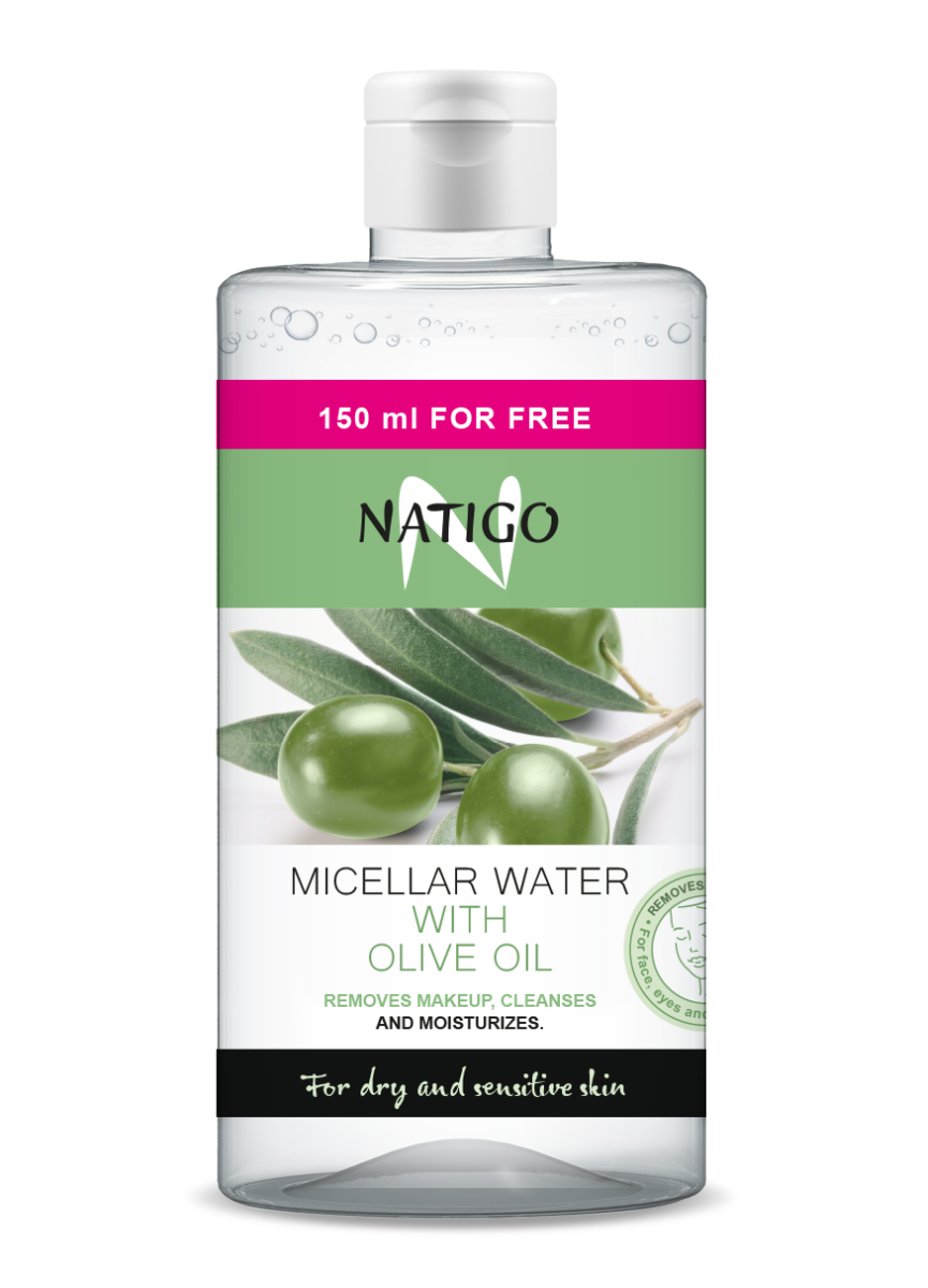 Apa micelara cu ulei de masline, 650ml, Natigo