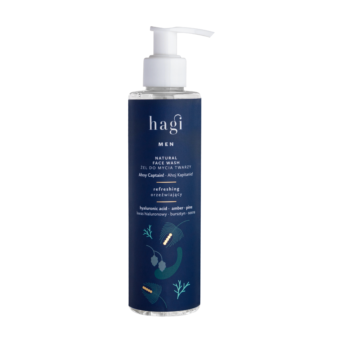 Gel facial natural de curatare pentru barbati Ahoy Captain, 200ml, Hagi