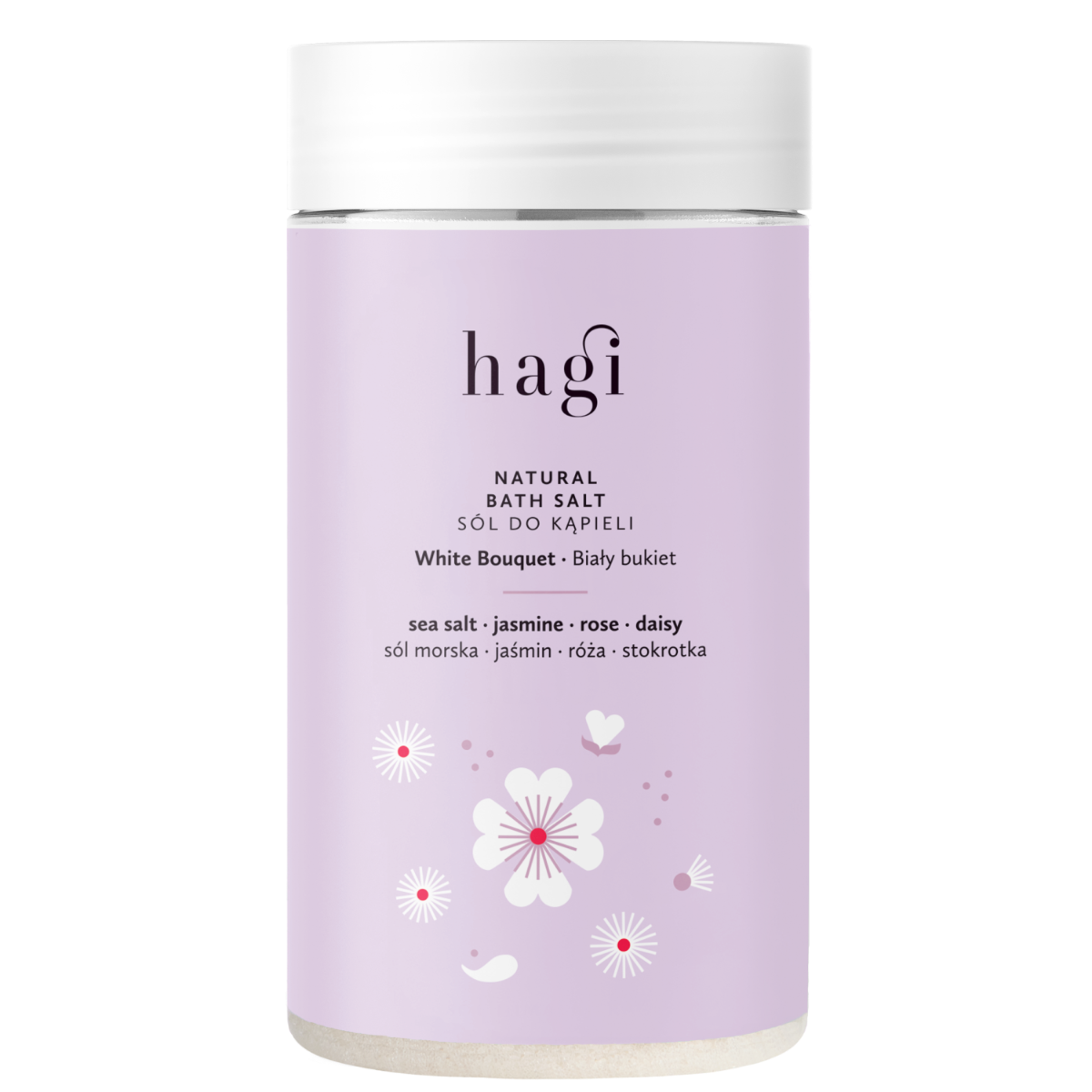 Sare de baie White Bouquet, 480g, Hagi