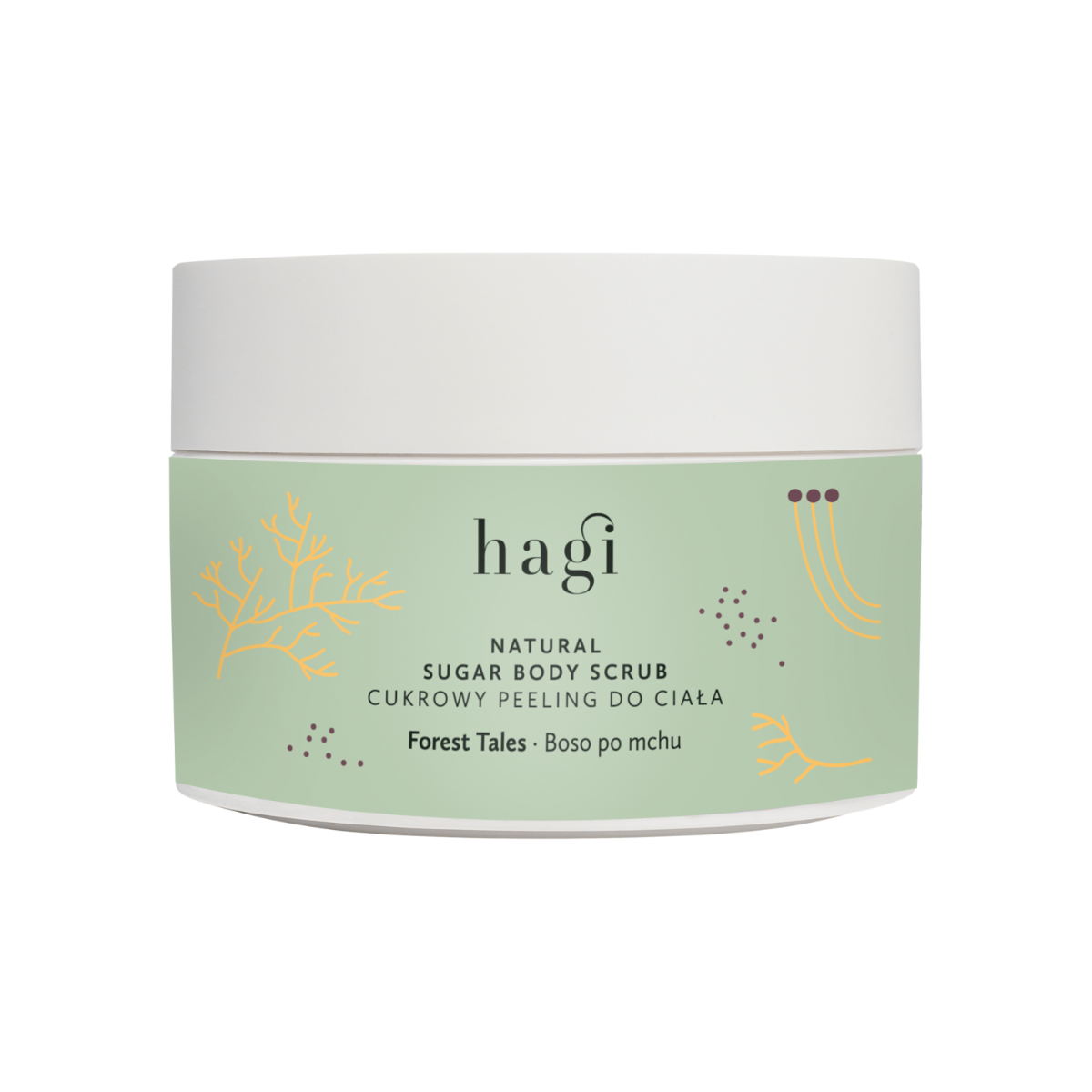 Scrub natural pentru corp cu zahar Forest Tales, 200g, Hagi