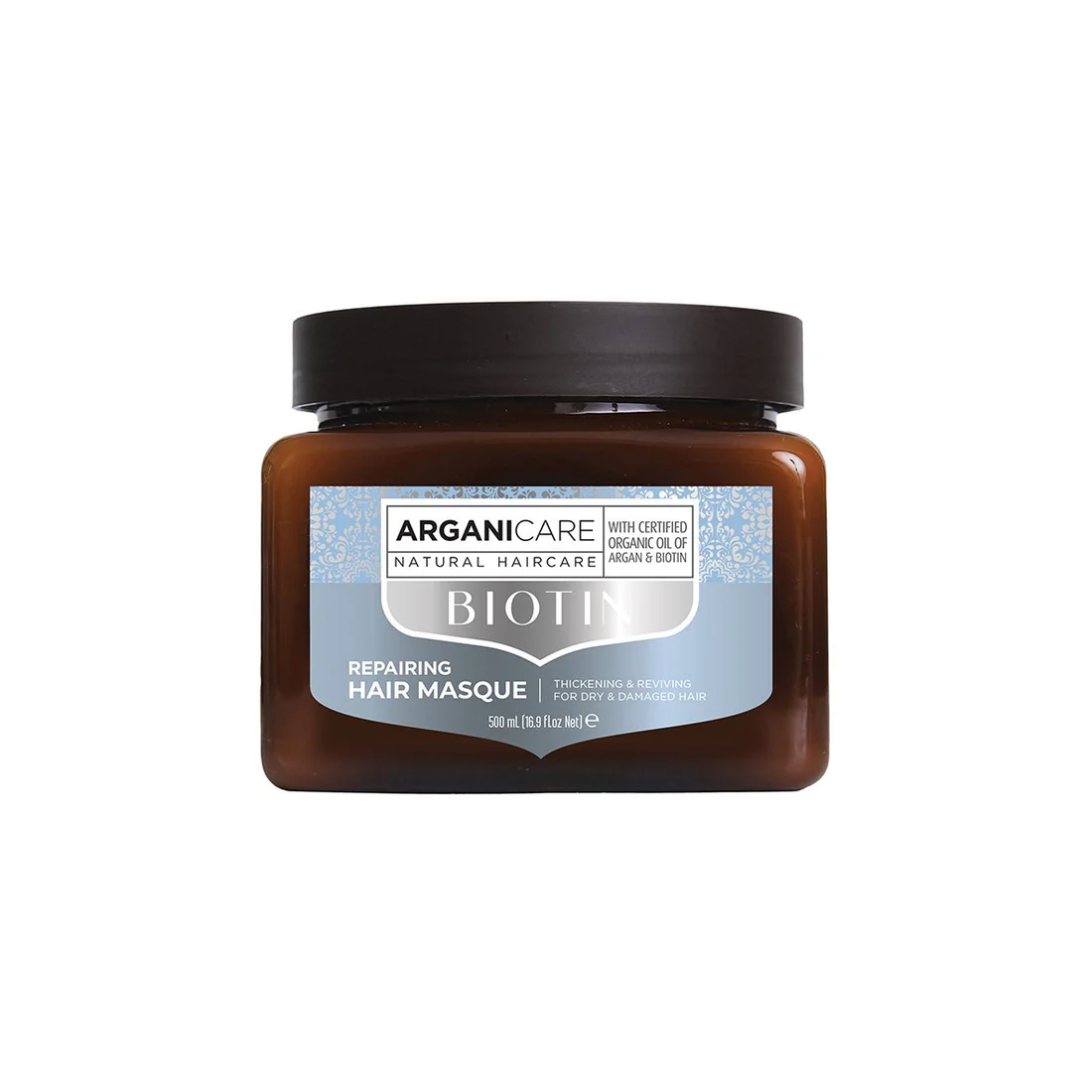Masca reparatoare cu biotina pentru par uscat sau deteriorat, 500ml, Arganicare