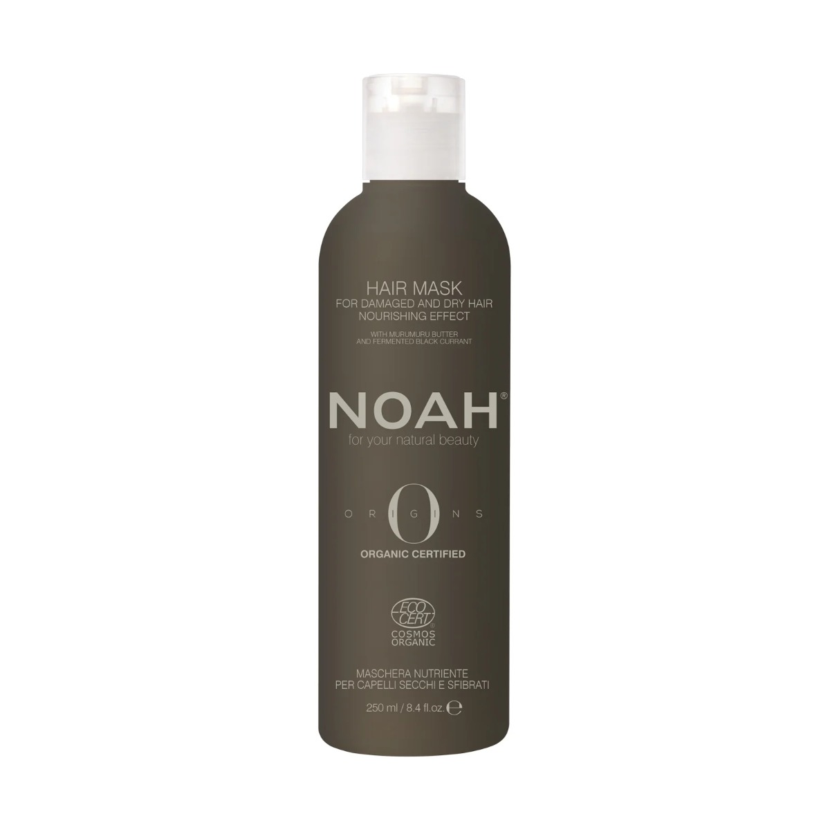 Masca bio nutritiva cu Unt de Murumuru pentru parul uscat si deteriorat, 250ml, Noah