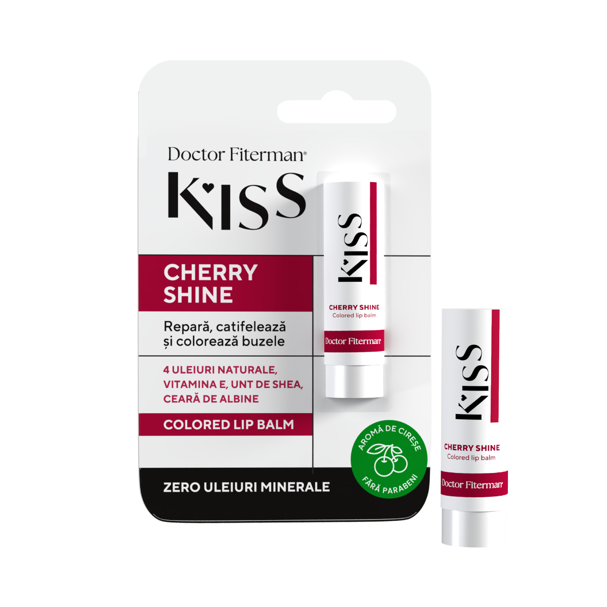 Balsam de buze Cherry Shine Kiss, 4.5g, Doctor Fiterman