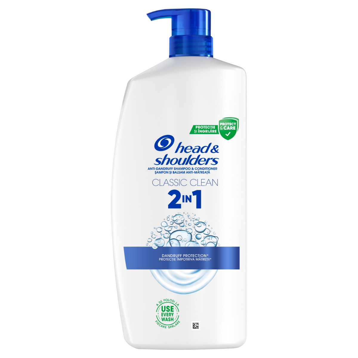 Sampon pentru par normal anti-matreata Classic Clean 2 in 1, 800ml, Head&Shoulders