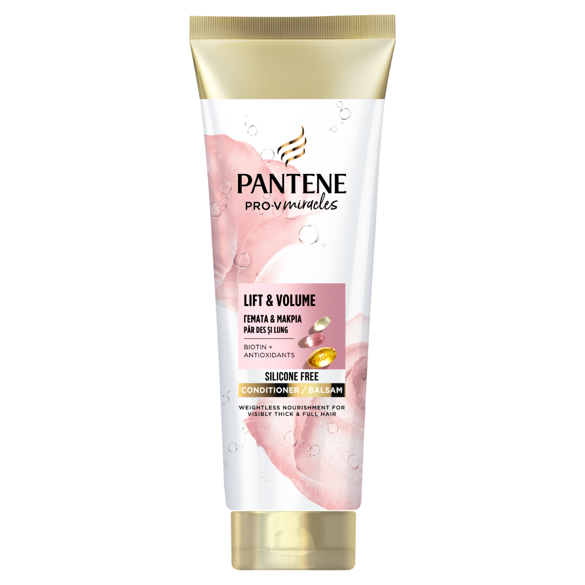 Balsam pentru par cu biotina fara silicon Lift'N'Volume, 160ml, Pantene