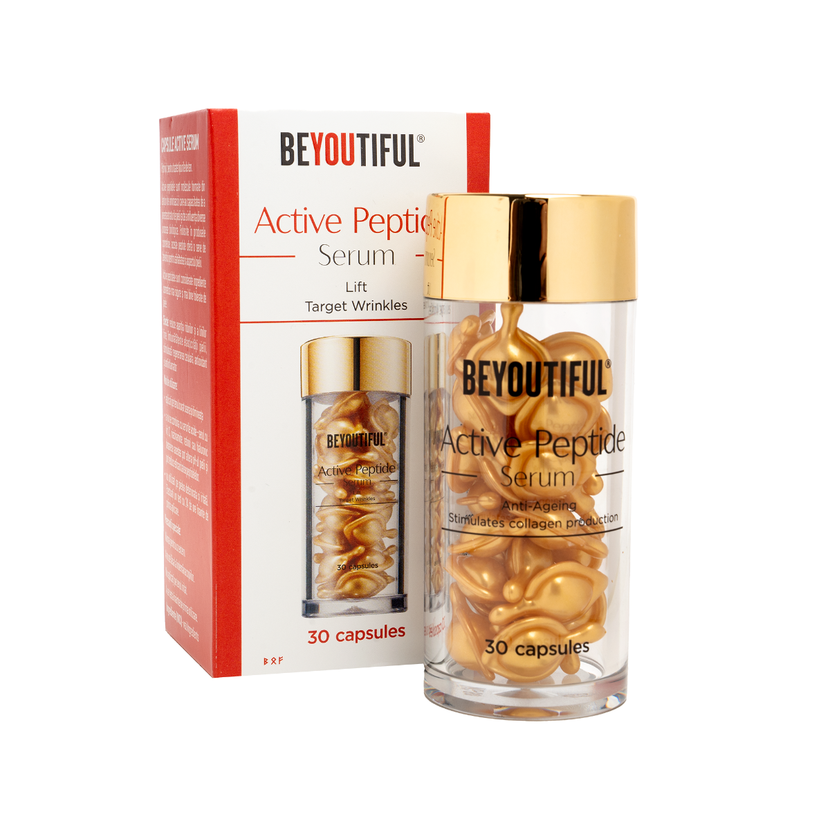 Ser pentru fata cu peptide, 30 capsule, Beyoutiful