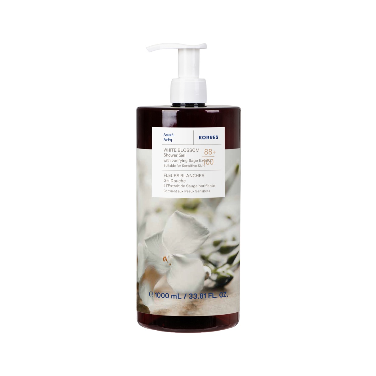 Gel de dus White Blossom, 1000ml, Korres