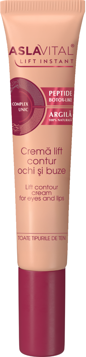 Crema lift pentru contur ochi si buze Lift Instant, 15ml, AslaVital