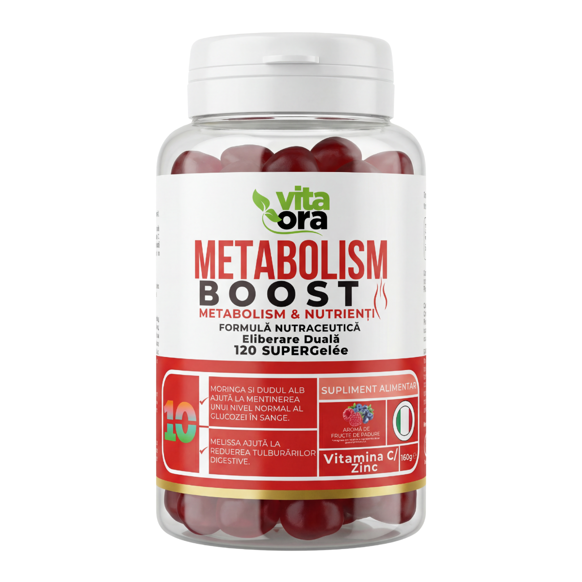 Suport pentru metabolism si energie Metabolism Boost, 120 jeleuri, Vita Ora