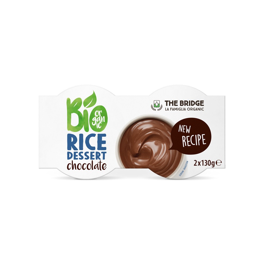 Desert ecologic din orez cu ciocolata, 2x130g, The Bridge