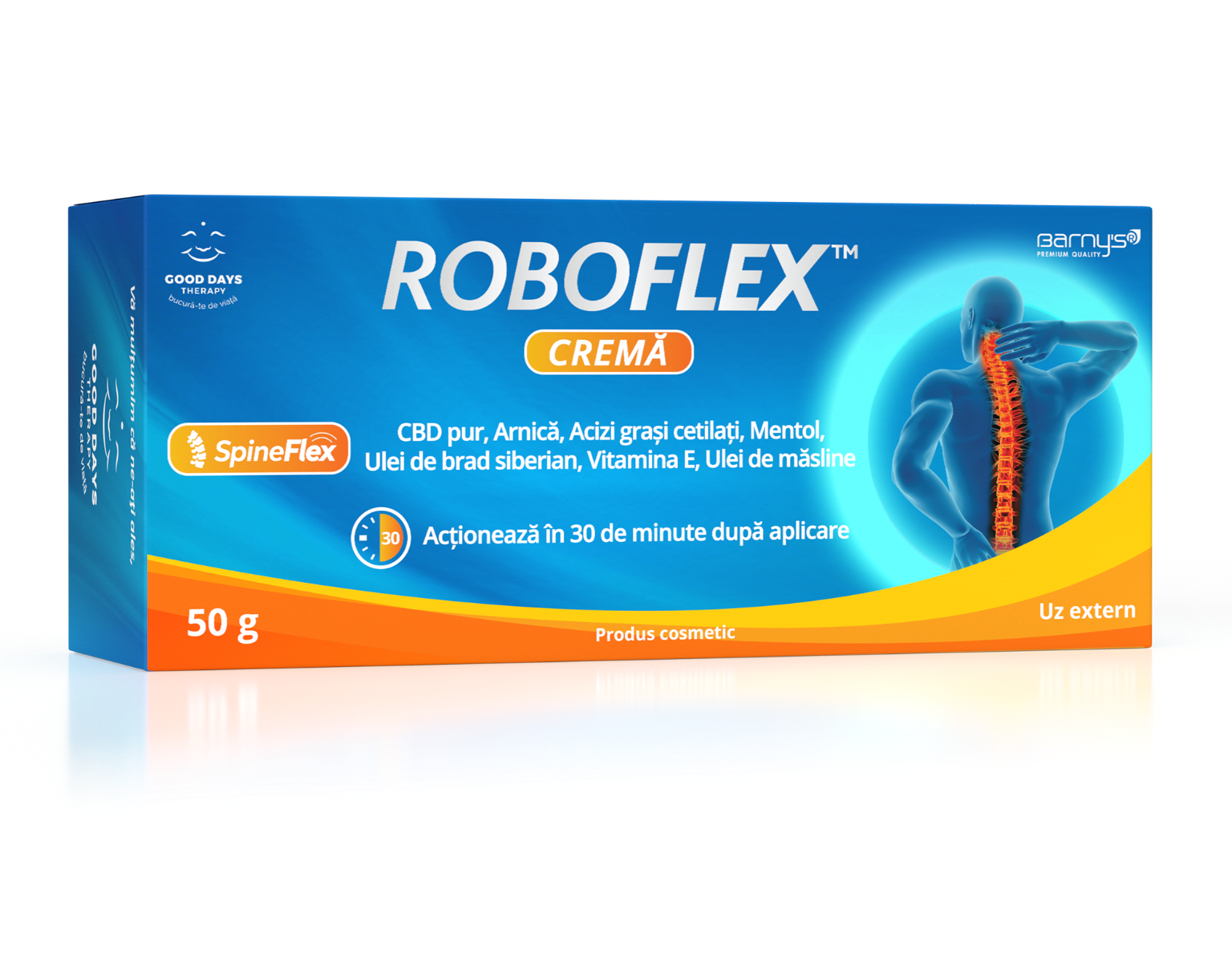 Crema pentru articulatii si sistemul osos Roboflex, 50g, Good Days Therapy