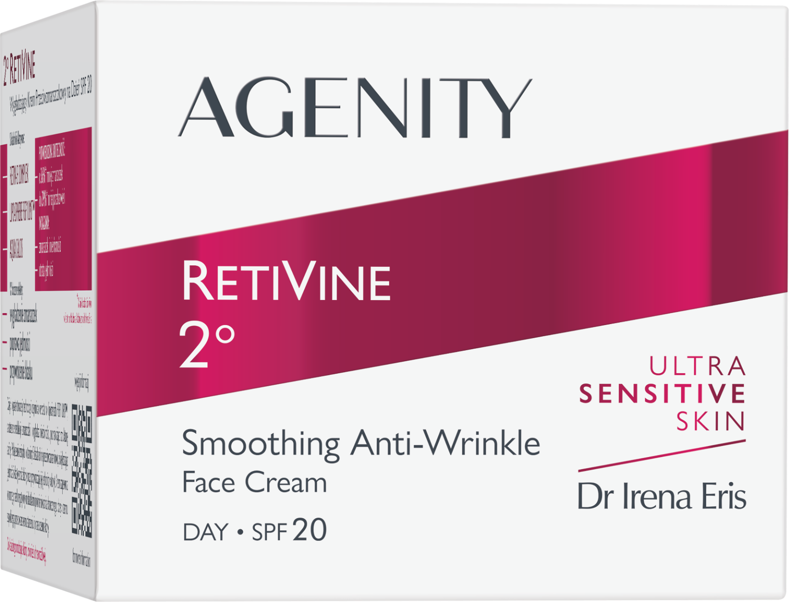 Crema de zi antirid cu efect de netezire RetiVine 2 SPF20, 50ml, Agenity