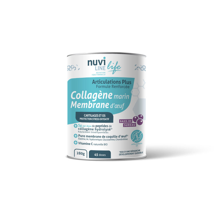 Colagen marin articulatii cu membrana de ou glucozamina condroitina & vitamina C, 280g, Nuviline